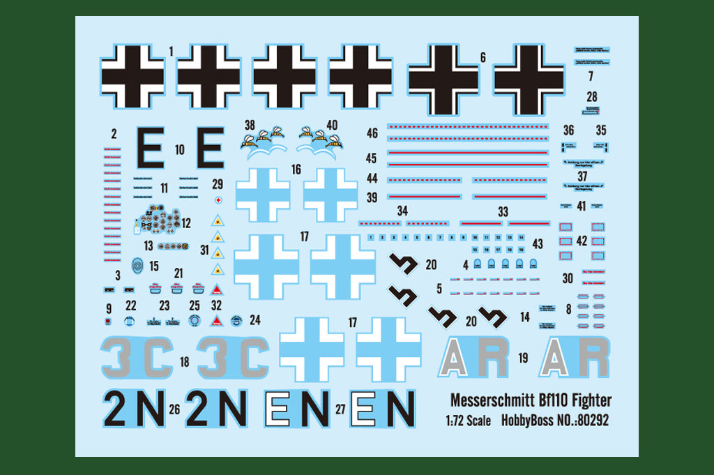 1/72 Messerschmitt Bf 110 Fighter - Hobby Sense