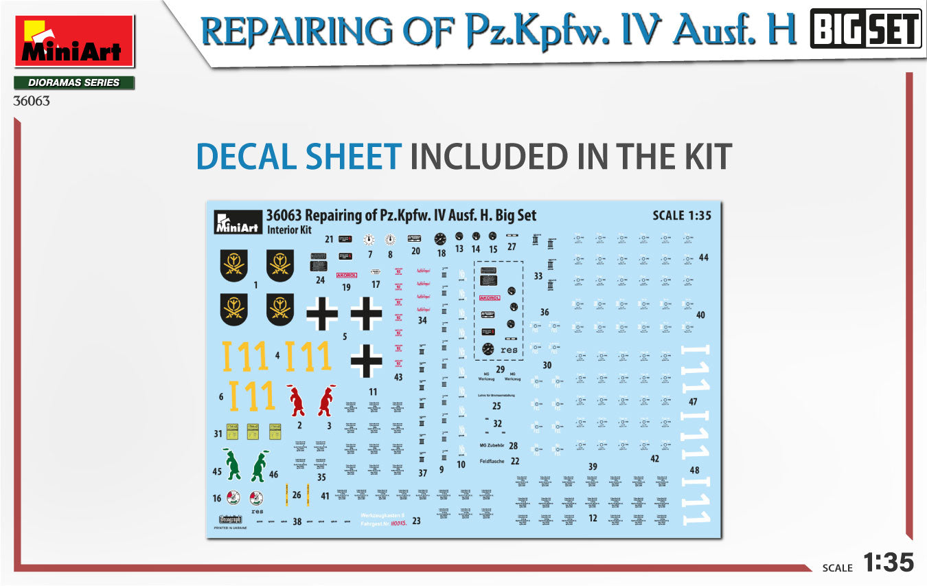 1/35 Repairing Of Pz.Kpfw. IV Ausf. H. Big Set - Hobby Sense