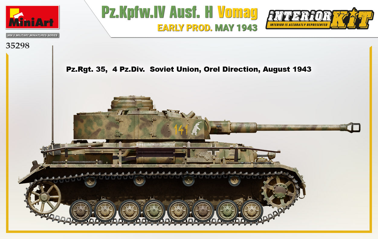 1/35 Pz.Kpfw.IV Ausf. H Vomag. Early Production May 1943 Interior Kit - Hobby Sense