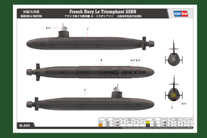 1/350 French Navy Le Triomphant SSBN - Hobby Sense