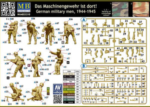 1/35 German Military Men, 1944-1945. Das Maschinengewehr ist dort! - Hobby Sense