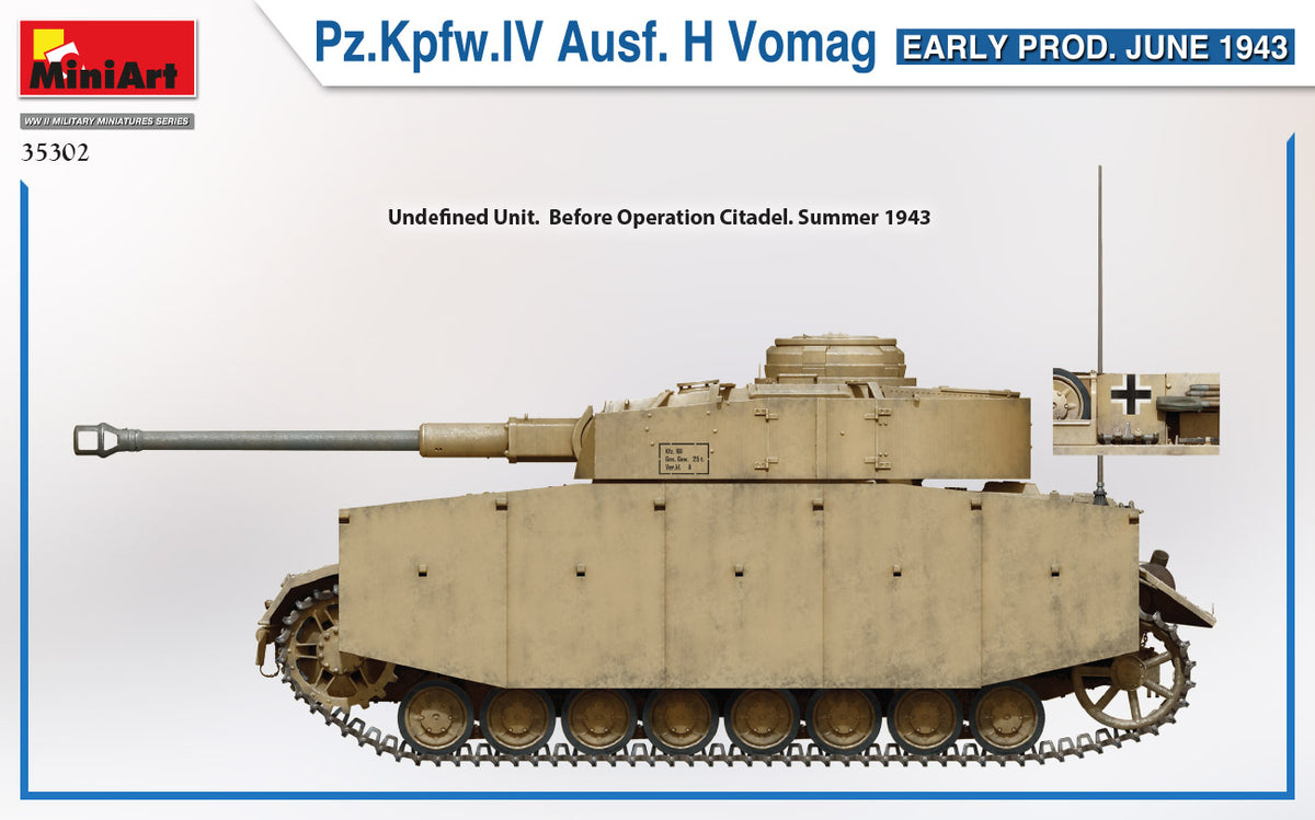 1/35 Pz.Kpfw.IV Ausf. H Vomag. Early Production June 1943 - Hobby Sense