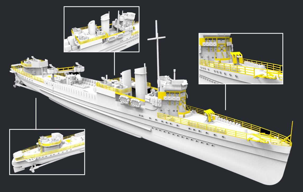 1/700 HMS Campbeltown 1942 (Trade Edition） - Hobby Sense