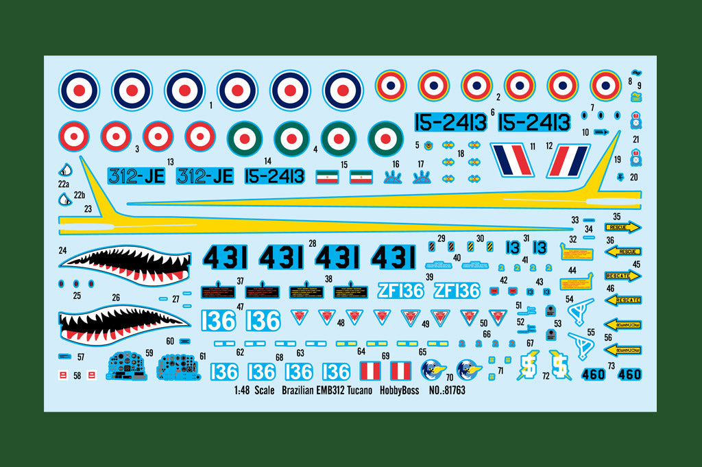 1/48 Brazilian EMB312 Tucano - Hobby Sense