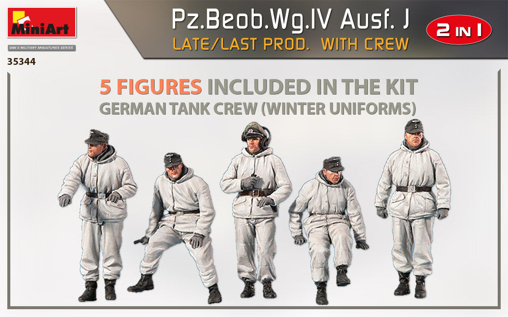 1/35 Pz.Beob.Wg.IV Ausf. J Late/Last Prod. 2 in 1 with Crew - Hobby Sense