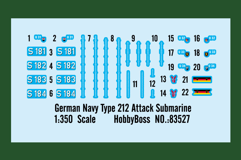 1/350 German Navy Type 212 Attack Submarine - Hobby Sense