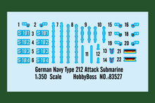 1/350 German Navy Type 212 Attack Submarine - Hobby Sense