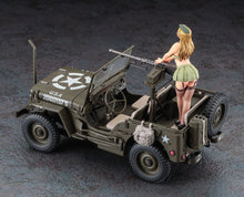 1/24 1/4 Ton 4x4 Utility Truck Cal. 50 M2 Machine Gun with Blonde Girl Figure - Hobby Sense