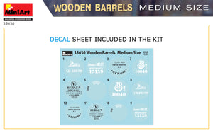 1/35 Wooden Barrels Medium Size - Hobby Sense