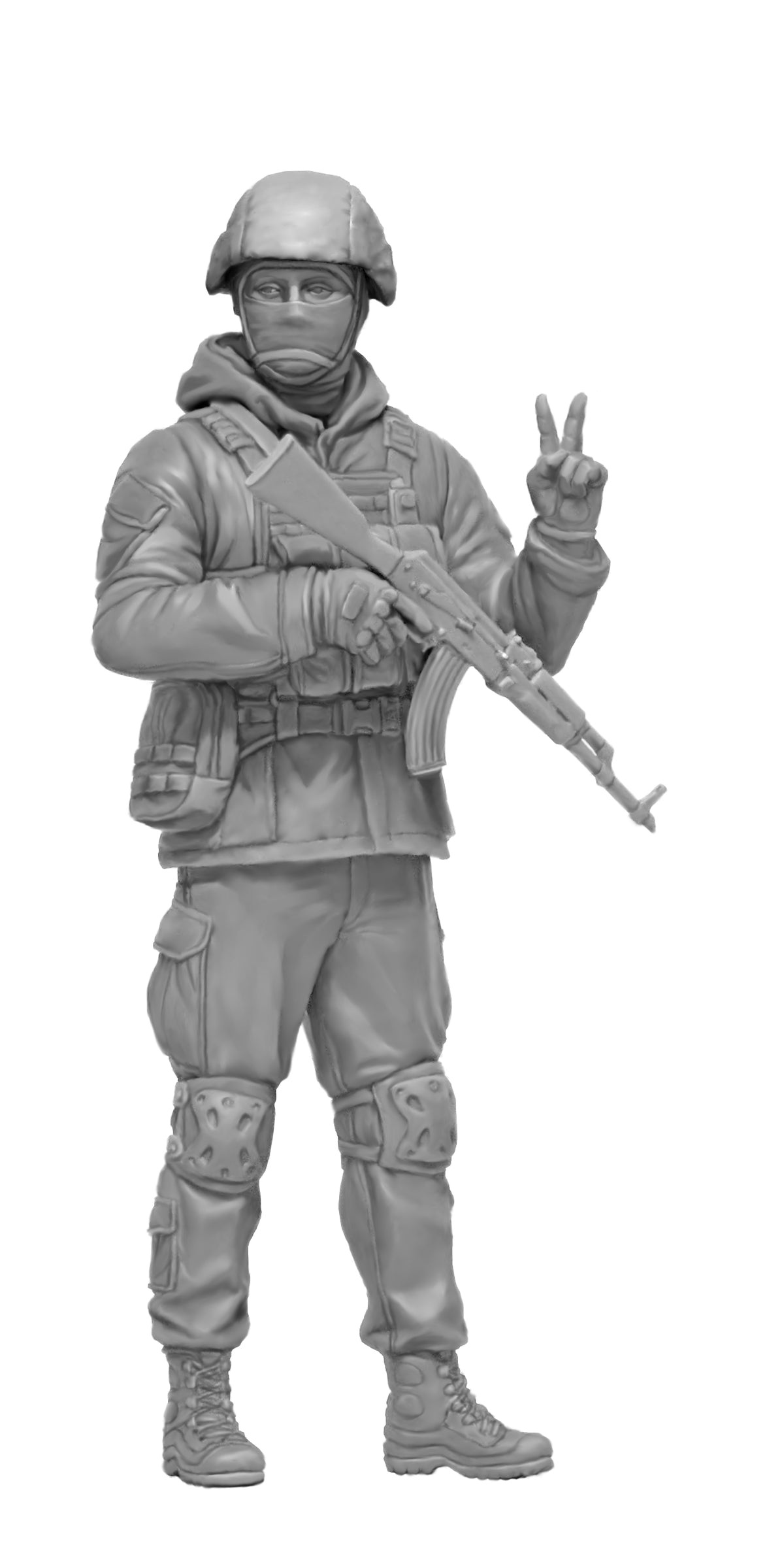 1/24 Russian-Ukrainian War series Ukrainian soldier Defence of Kyiv March 2022. Kit No1. - Hobby Sense