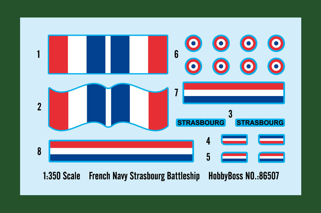 1/350 French Navy Strasbourg Battleship - Hobby Sense