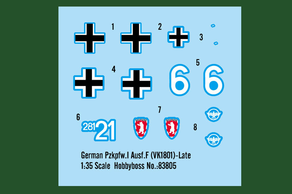 1/35 German Pzkpfw.I Ausf.F (VK1801) Late - Hobby Sense