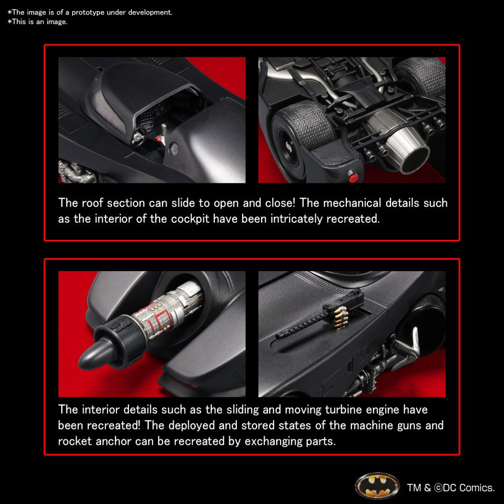 1/35 Batmobile (Batman Ver.) Scale Model Kit - Hobby Sense