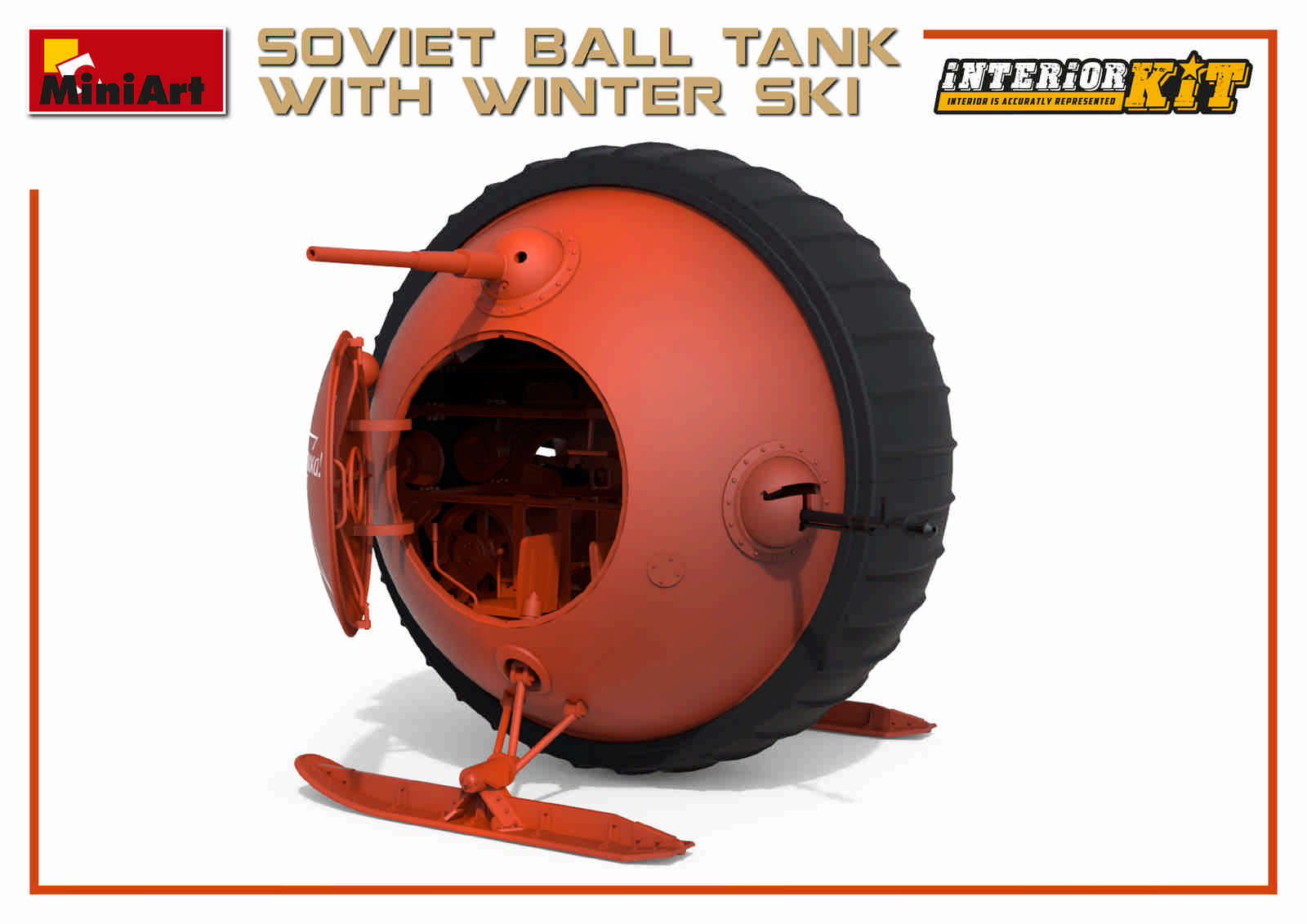 1/35 Soviet Ball Tank with Winter Ski, Interior Kit - Hobby Sense