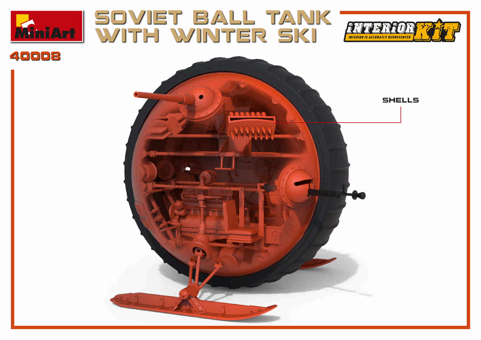 1/35 Soviet Ball Tank with Winter Ski, Interior Kit - Hobby Sense