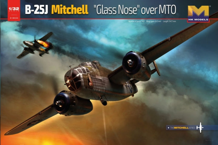 1/32 B25J Mitchell Glass Nose Over MTO - Hobby Sense