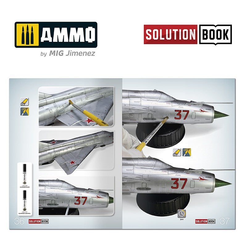 Ammo Mig How To Paint Bare Metal Aircraft - Solution Book - Hobby Sense