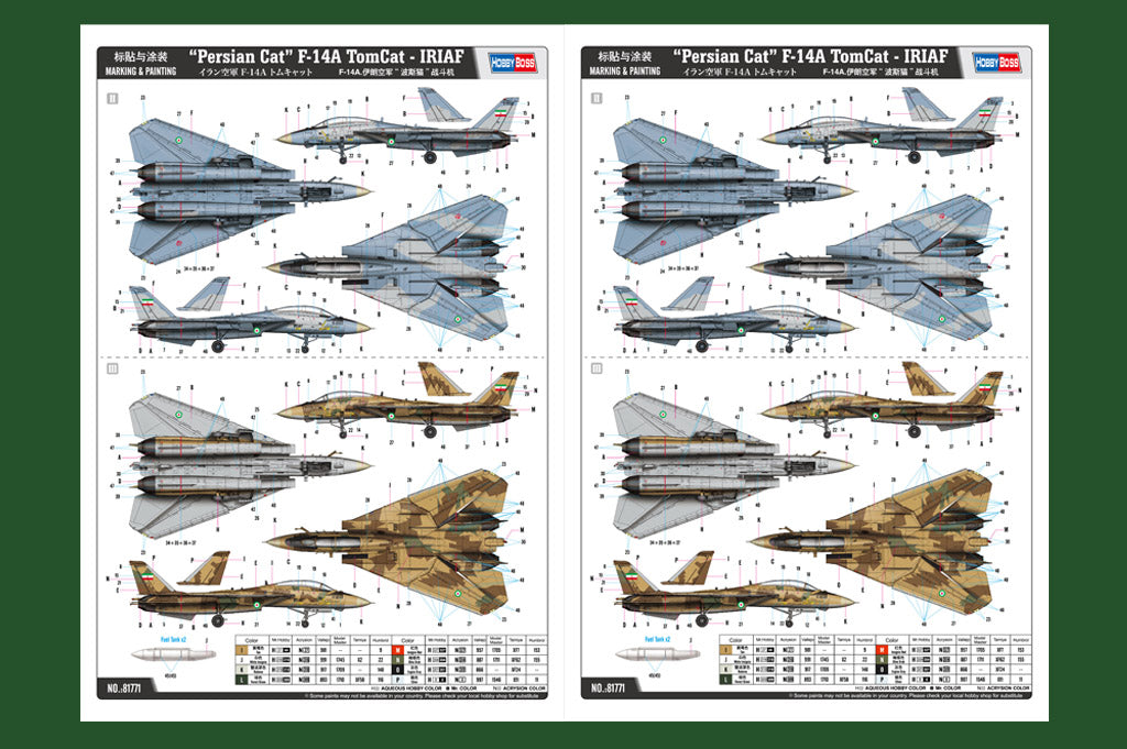 1/48 Persian Cat F14A TomCat IRIAF - Hobby Sense