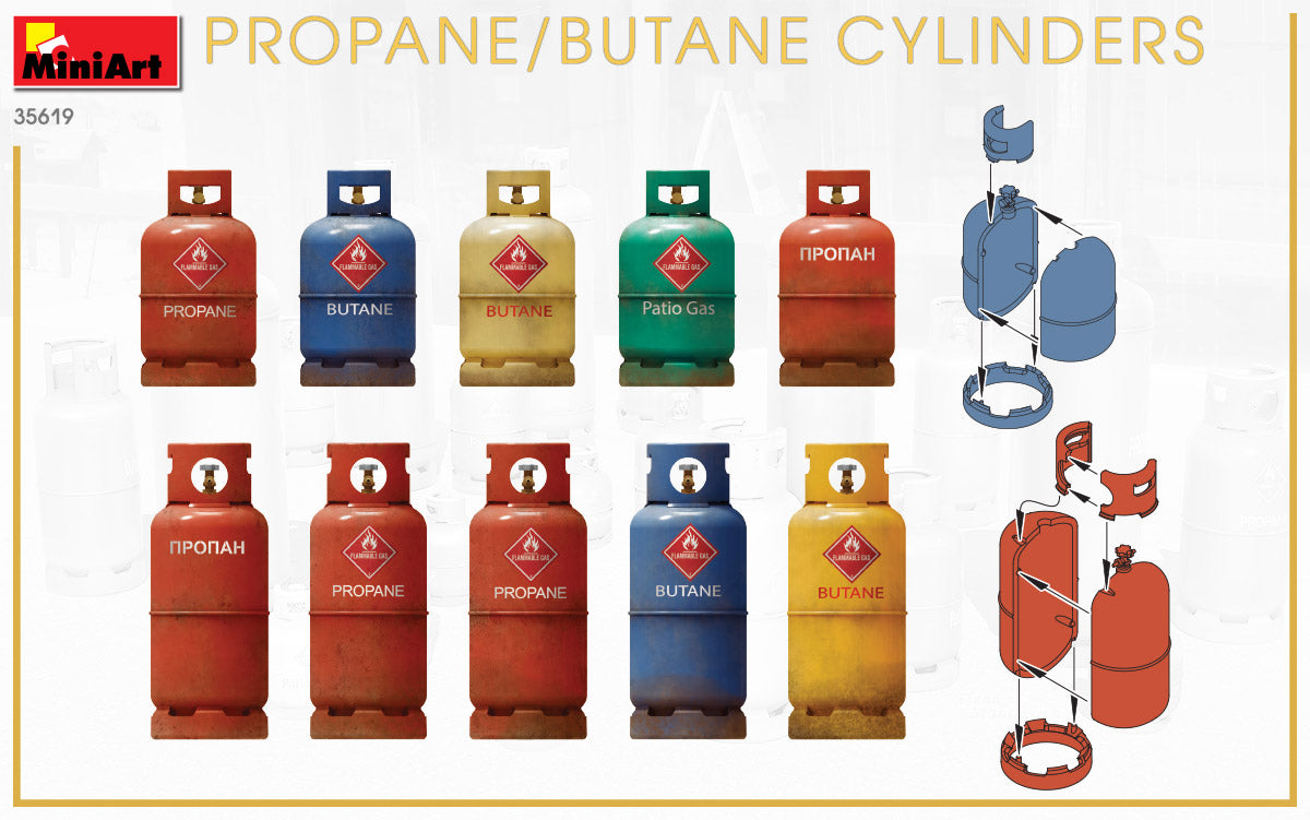 1/35 Propane/Butane Cylinders - Hobby Sense