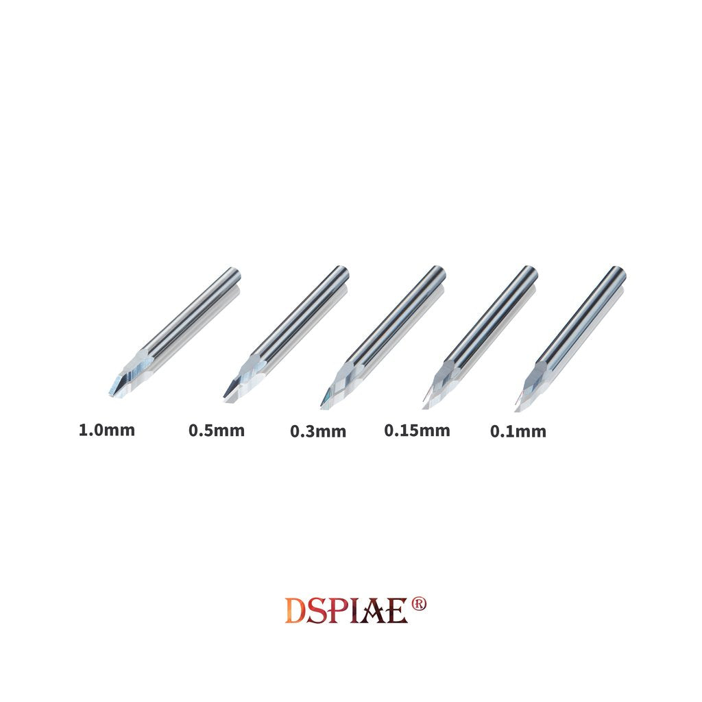 Push Broach Chisel 5-Piece Set (0.1/0.15/0.3/0.5/1.0mm) - Hobby Sense