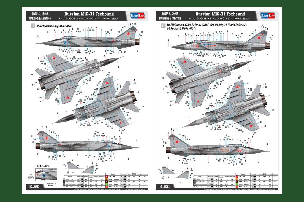 1/48 Russian MiG31 Foxhound - Hobby Sense