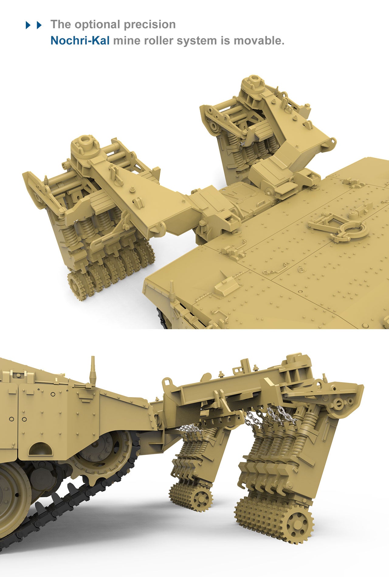 1/35 Israel Main Battle Tank Merkava Mk.4/4LIC w/Nochri-Kal Mine Roller System - Hobby Sense