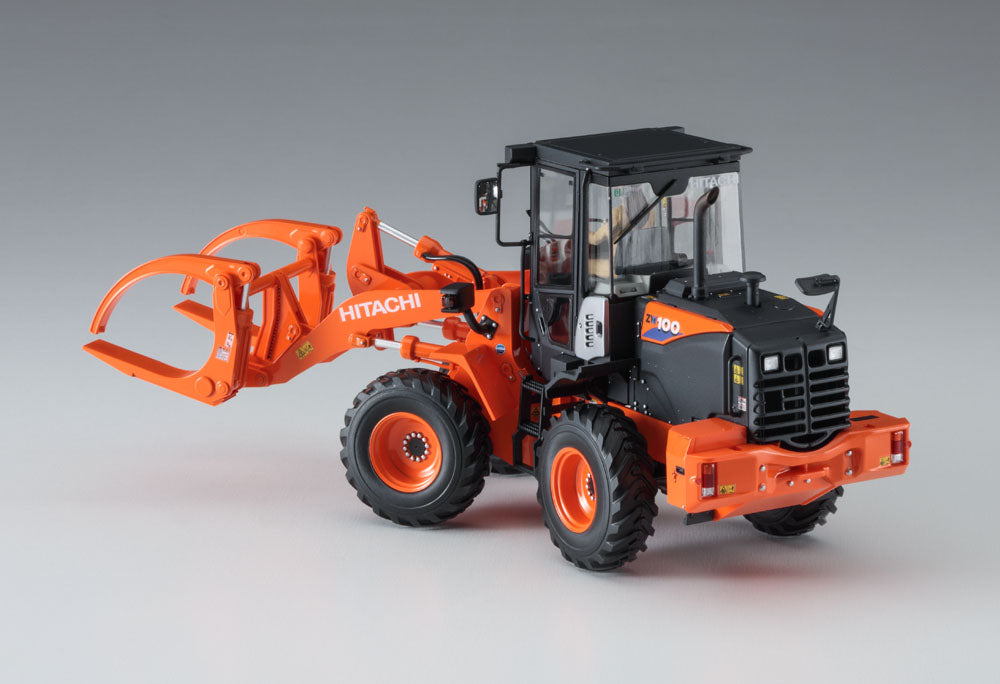1/35 Hitachi Wheel Loader ZW100-6 Log Grapple Working Machine - Hobby Sense