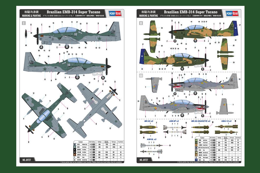 1/48 Brazilian EMB314 Super Tucano - Hobby Sense