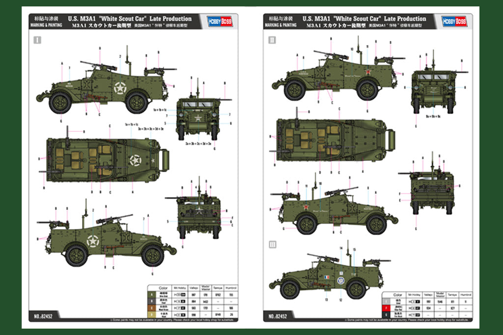 1/35 M3A1 White Scout Car Late Production - Hobby Sense