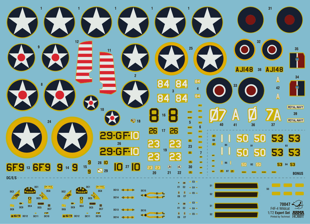 1/72 F4F4 Wildcat Expert Set - Hobby Sense