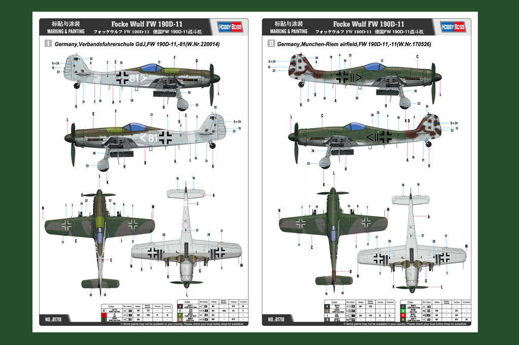 1/48 Focke Wulf FW190D-11 - Hobby Sense