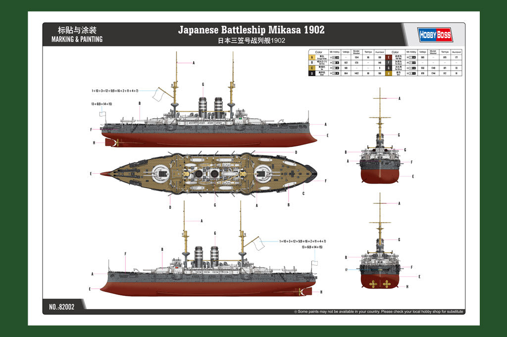 1/200 IJN Japanese Battleship Mikasa 1902 - Hobby Sense
