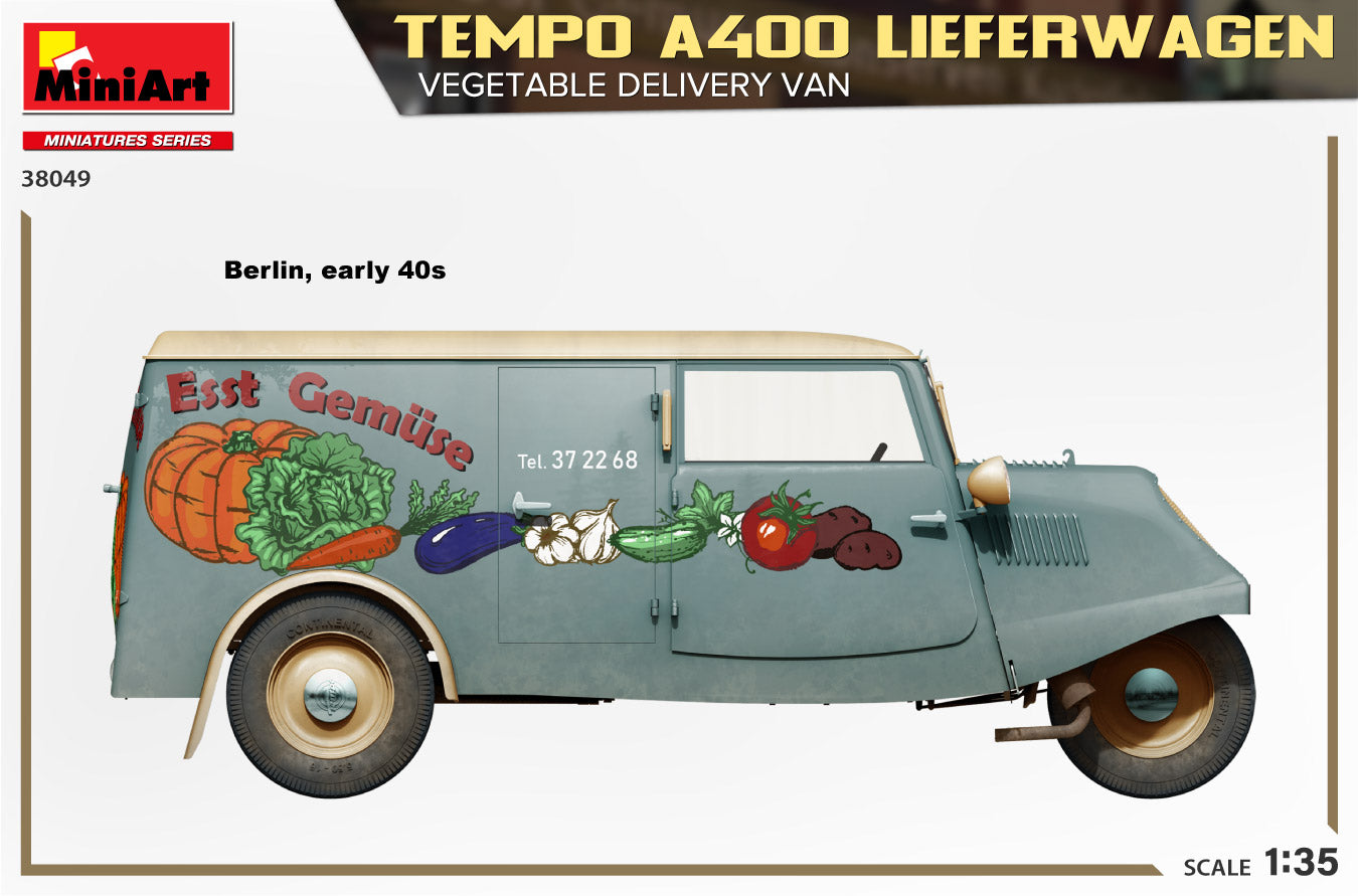 1/35 Tempo A400 Lieferwagen. Vegetable Delivery Van - Hobby Sense