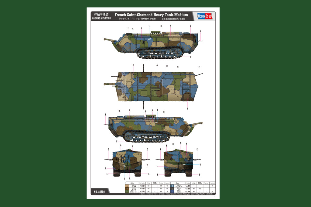 1/35 French Saint-Chamond Heavy Tank - Medium - Hobby Sense