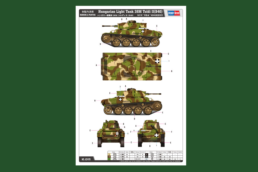 1/35 Hungarian Light Tank 38M Toldi II (B40) - Hobby Sense