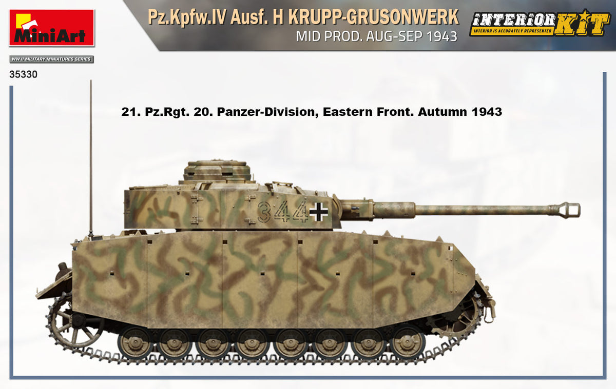 1/35 Pz.Kpfw.IV Ausf. H Krupp-Grusonwerk. Mid Production Aug-Sep 1943 Interior Kit - Hobby Sense