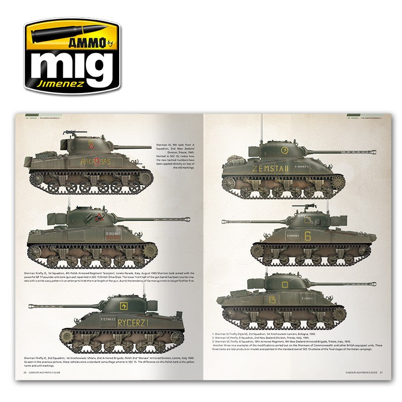 Ammo Mig Sherman: The American Miracle - Camouflage Profile Guide - Hobby Sense