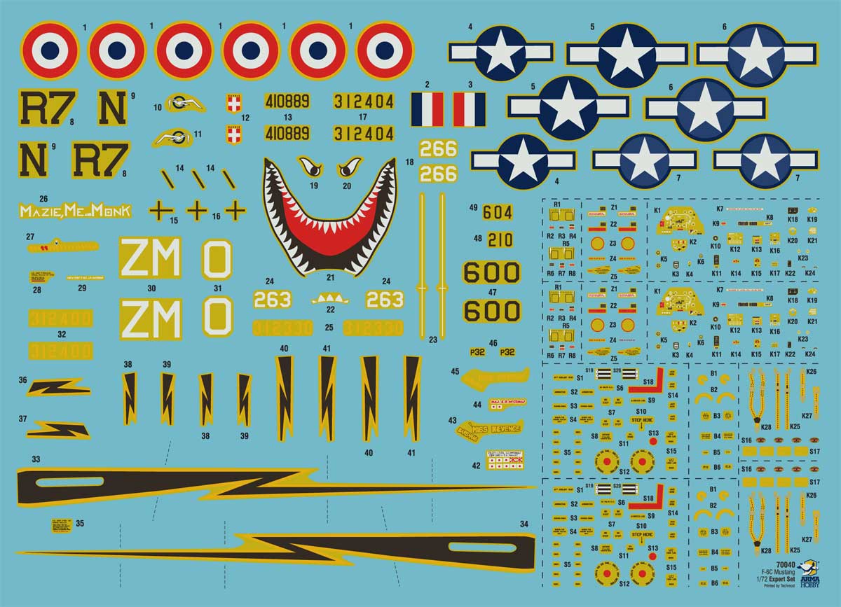 1/72 F6C Mustang Expert Set - Hobby Sense
