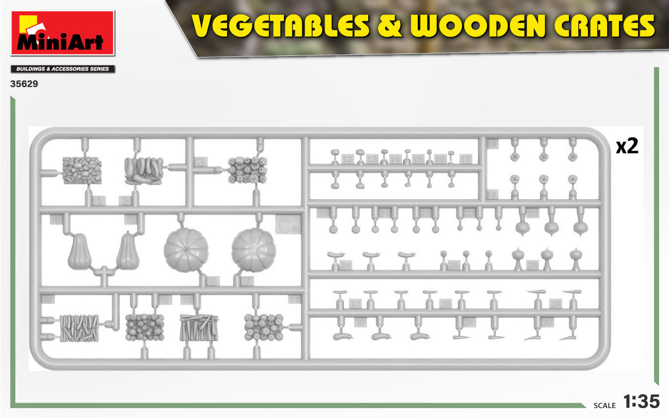 1/35 Vegetables & Wooden Crates - Hobby Sense