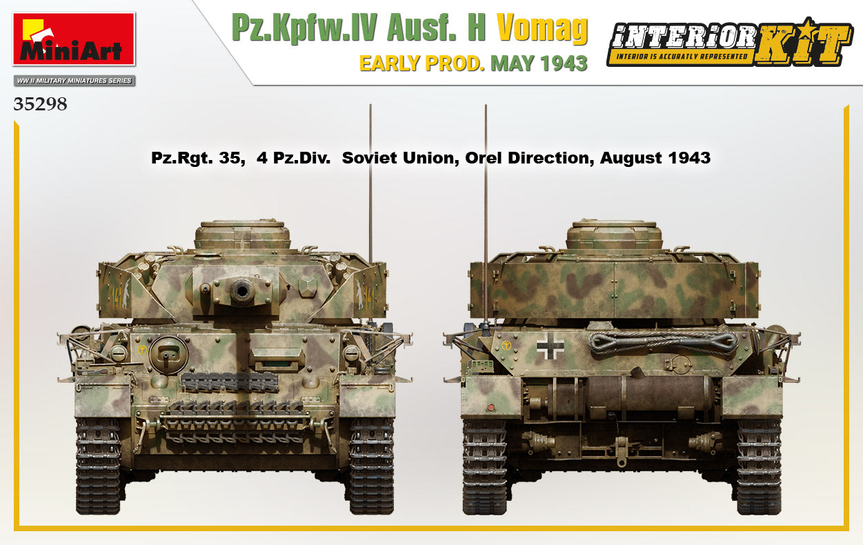 1/35 Pz.Kpfw.IV Ausf. H Vomag. Early Production May 1943 Interior Kit - Hobby Sense
