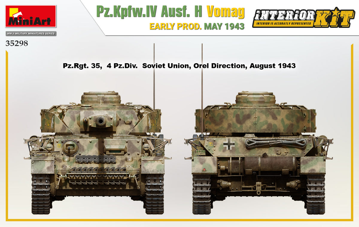 1/35 Pz.Kpfw.IV Ausf. H Vomag. Early Production May 1943 Interior Kit - Hobby Sense