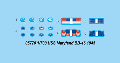 1/700 USS Maryland BB46 Battleship 1945 - Hobby Sense