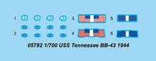 1/700 USS Tennessee BB 43 Battleship 1944 - Hobby Sense