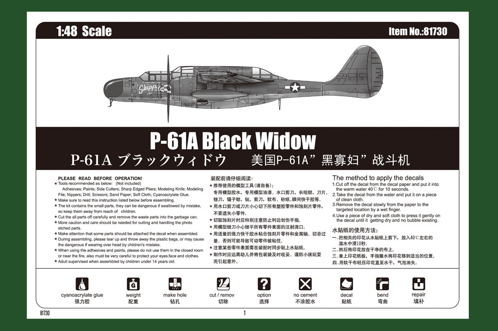 1/48 P-61A Black Widow - Hobby Sense