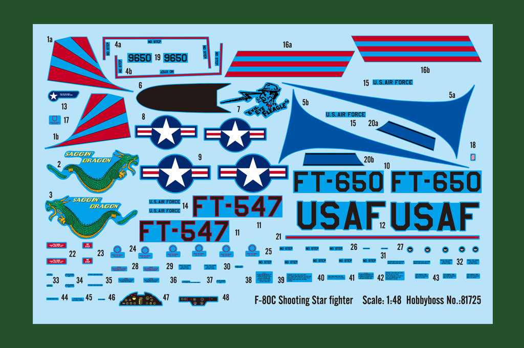 1/48 F-80C Shooting Star Fighter - Hobby Sense
