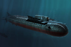 1/350 Russian Navy SSGN Oscar II Class Kursk Cruise Missile Submarine - Hobby Sense