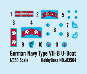 1/350 DKM Navy Type VII-B U-Boat - Hobby Sense