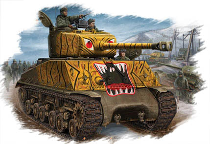 1/48 US M4A3E8 Sherman Tank Korean War - Hobby Sense