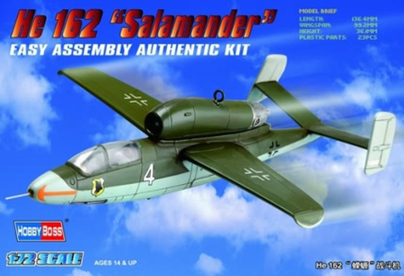 1/72 He162 Salamander, Easy Kit - Hobby Sense