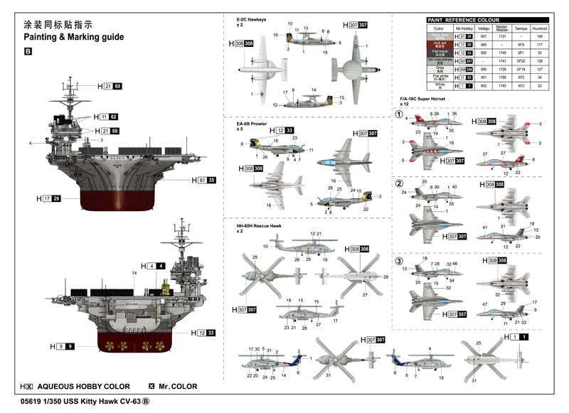 1/350 USS Kitty Hawk CV-63 - Hobby Sense